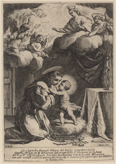Sint Antonius van Padua door Giovanni Battista Mercati
