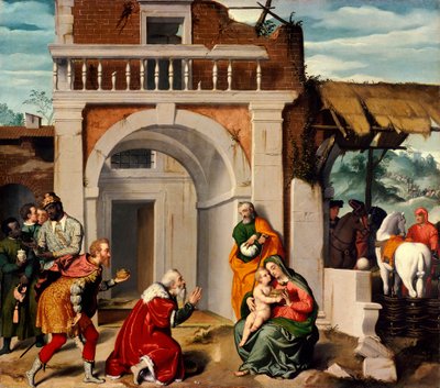 Aanbidding der Wijzen door Giovanni Battista Moroni