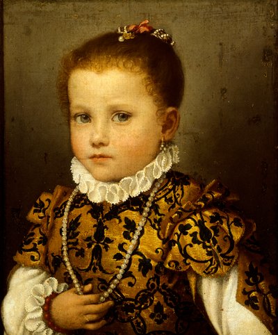 Meisje van de familie Redetti door Giovanni Battista Moroni