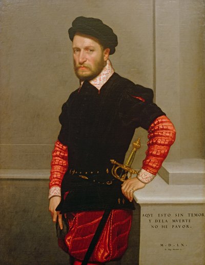 Portret van Don Gabriel de la Cueva, De Hertog van Albuquerque (1525-71) 1560 door Giovanni Battista Moroni