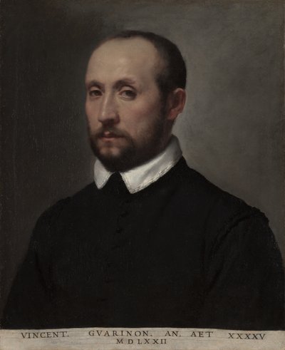 Portret van Vincenzo Guarignoni, ca. 1572 door Giovanni Battista Moroni