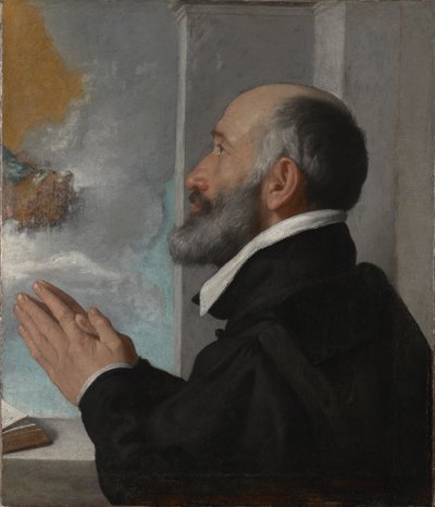 Portret van een schenker door Giovanni Battista Moroni