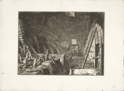 Afvoerkanaal van Meer van Albano door Giovanni Battista Piranesi