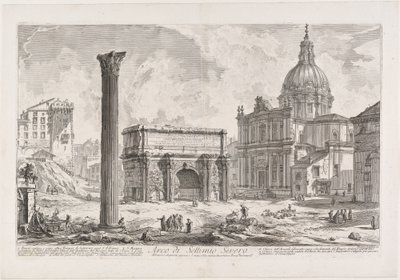 Boog van Septimius Severus door Giovanni Battista Piranesi