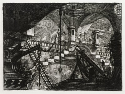 De boog met het schelpmotief (blad 11 in: Carceri d