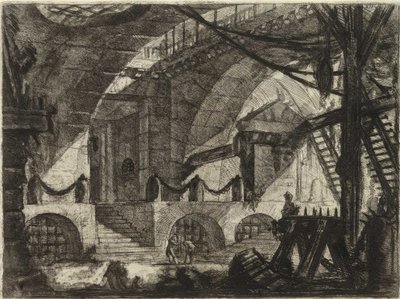 Uit de serie De denkbeeldige gevangenissen door Giovanni Battista Piranesi