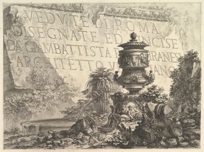 Frontispice Titelpagina door Giovanni Battista Piranesi