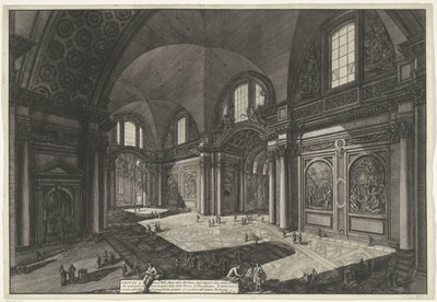 Interieur van de Santa Maria degli Angeli e dei Martiri te Rome door Giovanni Battista Piranesi