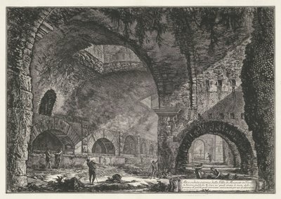 Interieur van de Tempel van Hercules Victor te Tivoli door Giovanni Battista Piranesi