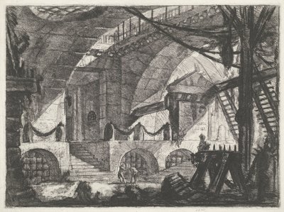 Kerker met zaagbok door Giovanni Battista Piranesi