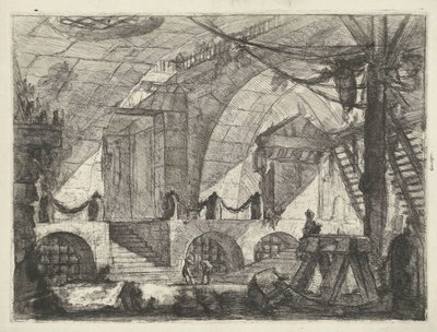 Kerker met zaagbok door Giovanni Battista Piranesi