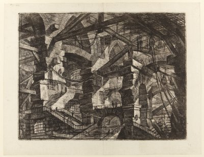 De gevangenissen van de uitvinding, plaat XIV: De gotische boog door Giovanni Battista Piranesi