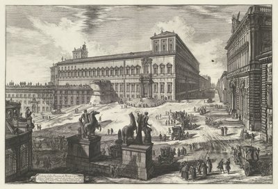 Piazza del Quirinale te Rome door Giovanni Battista Piranesi