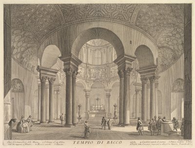 S. Constanza ten onrechte Tempel van Bacchus genoemd Veduta interna del Sepolcro di S..., ca. 1756 door Giovanni Battista Piranesi