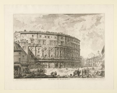 Theater van Marcellus, uit Vedute di Roma door Giovanni Battista Piranesi