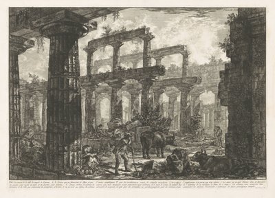 Tempel van Neptunus te Paestum door Giovanni Battista Piranesi