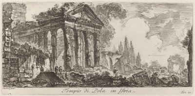 Tempel van Pula in Istrië door Giovanni Battista Piranesi