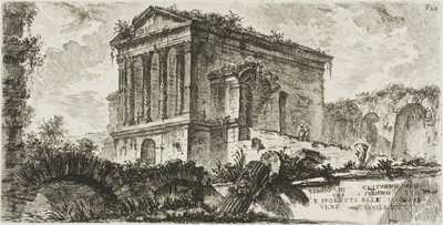 Tempel van Clitumnus tussen Foligno en Spoleto, plaat 26 uit Enkele Zichten van Triomfbogen en andere monumenten door Giovanni Battista Piranesi