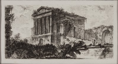 Tempel van Clitumnus tussen Fulgino en Spoleto door Giovanni Battista Piranesi