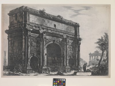 De boog van Septimus Severus door Giovanni Battista Piranesi