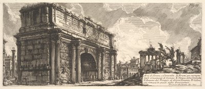 De Boog van Septimius Severus Arco di Severo, e Caracalla, ca. 1756 door Giovanni Battista Piranesi