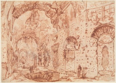 De „Canopus“ van de Villa Adriana in Tivoli door Giovanni Battista Piranesi
