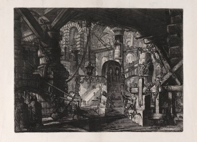 De Pier met Kettingen, plaat 16 uit Carceri d door Giovanni Battista Piranesi