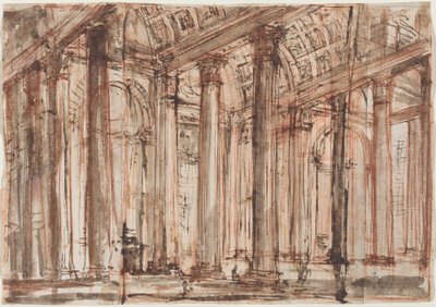 Het portiek van het Pantheon door Giovanni Battista Piranesi