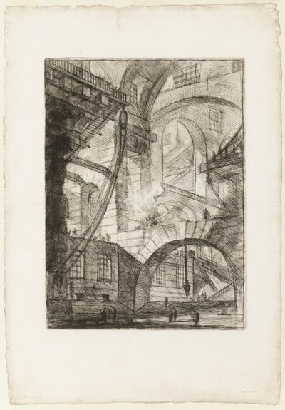 De Rokende Vuur, plaat 6 uit Imaginaire Gevangenissen door Giovanni Battista Piranesi