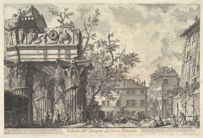 De Tempel van Vespian Veduta del Tempio di giove Tonante door Giovanni Battista Piranesi
