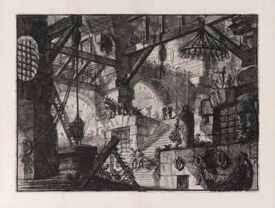 De Bron, plaat 13 uit Carceri door Giovanni Battista Piranesi