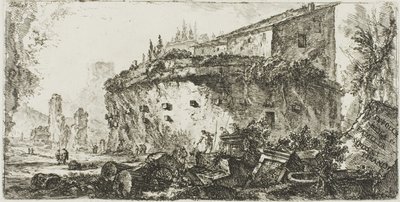 Graf van de Scipios, plaat 18 uit Enkele Zichten van Triomfbogen en andere bogen door Giovanni Battista Piranesi