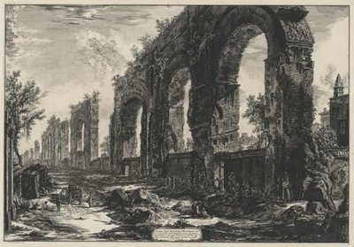 Overblijfselen van de Neronische aquaducten (uit: Vedute di Roma) door Giovanni Battista Piranesi