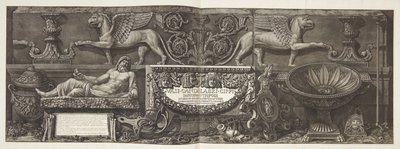 "Vasi, candelabri, cippi, sarcophagi ...", titelpagina van deel I door Giovanni Battista Piranesi