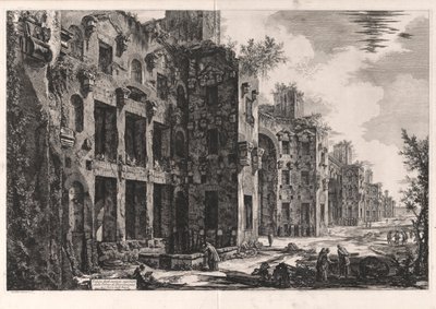 Uitzicht op de Bovenste Overblijfselen van de Baden van Diocletianus bij Santa Maria degli Angeli [interieur van het Frigidarium: zuidmuur], uit Vedute di Roma (Gezichten van Rome) door Giovanni Battista Piranesi