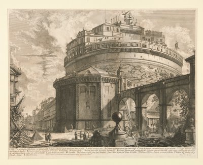 Gezicht op het Mausoleum door Giovanni Battista Piranesi