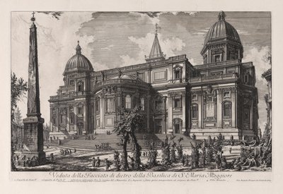 Gezicht op de achtergevel van de basiliek Santa Maria Maggiore, uit Vedute di Roma (Gezichten op Rome) door Giovanni Battista Piranesi