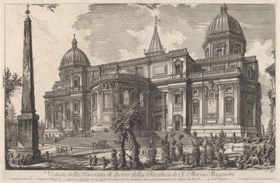 Gezicht op de Achtergevel van de Basiliek van S. Maria Maggiore door Giovanni Battista Piranesi