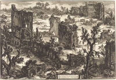 Veduta delle Terme di Tito door Giovanni Battista Piranesi