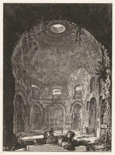 Veduta interna del Tempio della Tosse door Giovanni Battista Piranesi