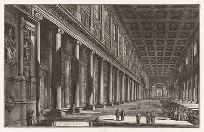 Interieur van de Basiliek van Santa Maria Maggiore, uit Vedute di Roma door Giovanni Battista Piranesi