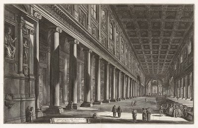 Interieur van de basiliek Santa Maria Maggiore, uit Vedute di Roma (Gezichten op Rome) door Giovanni Battista Piranesi