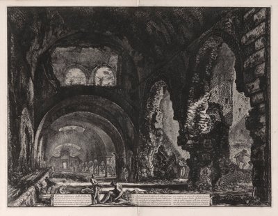Veduta interna della Villa di Mecenate door Giovanni Battista Piranesi