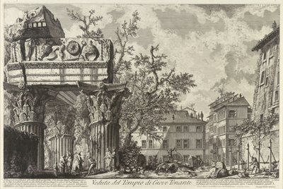 Veduta met de Tempel van Jupiter door Giovanni Battista Piranesi