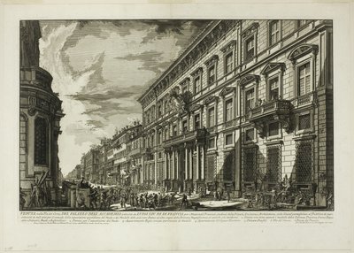 Uitzicht langs de Via del Corso van het Palazzo dell