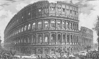 Uitzicht op het Flavische Amfitheater, bekend als het Colosseum uit 
