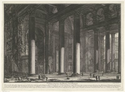Voorportaal van het Pantheon te Rome door Giovanni Battista Piranesi