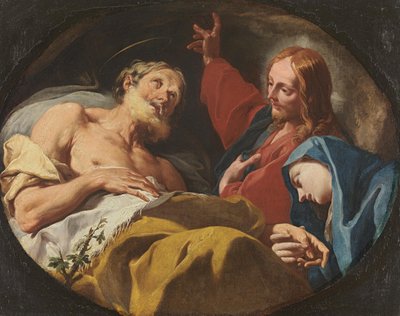 Der Tod des hl. Joseph door Giovanni Battista Pittoni