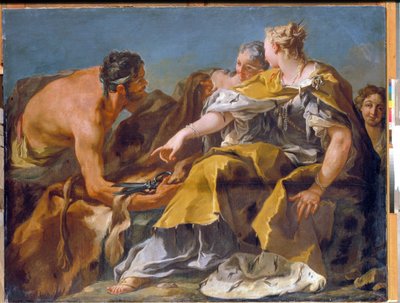 Dido bouwt Carthago door Giovanni Battista Pittoni