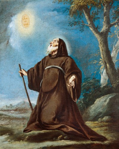 St. Franciscus van Paola, door Giovanni Battista Pittoni de Jongere (1687-1767) door Giovanni Battista Pittoni